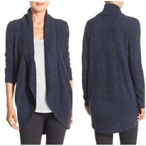 Barefoot Dreams Cozychic Light Cardigan Sweater 452 - Indigo L/XL
